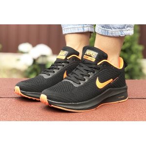 Женские кроссовки Nike Zoom Lunar 3 черные с оранжевым