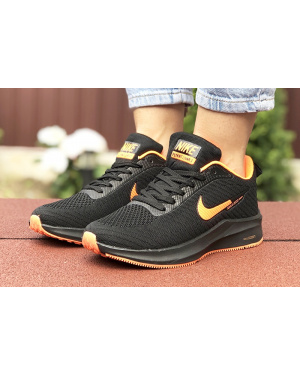 Женские кроссовки Nike Zoom Lunar 3 черные с оранжевым