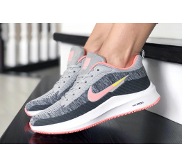 Купить Женские кроссовки Nike Zoom Lunar 3 серые с коралловым в Украине