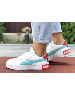Женские кроссовки Puma Cali Remix Wn's белые с бирюзовым