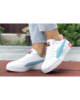 Женские кроссовки Puma Cali Remix Wn's белые с бирюзовым
