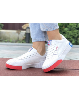 Женские кроссовки Puma Cali Remix Wn's белые с красным