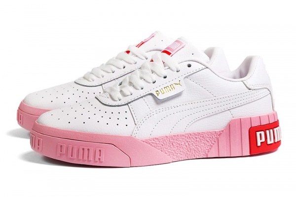 Женские кроссовки Puma Cali Remix Wn's белые с розовым