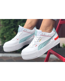 Женские кроссовки Puma Cali Sport Wn's белые с мятным