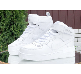 Купить Женские высокие кроссовки на меху Nike Air Force 1 High Utility Shadow белые