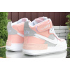 Купить Женские высокие кроссовки на меху Nike Air Force 1 High Utility Shadow белые с розовым