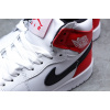 Купить Женские высокие кроссовки на меху Nike Air Jordan 1 Retro High белые с красным
