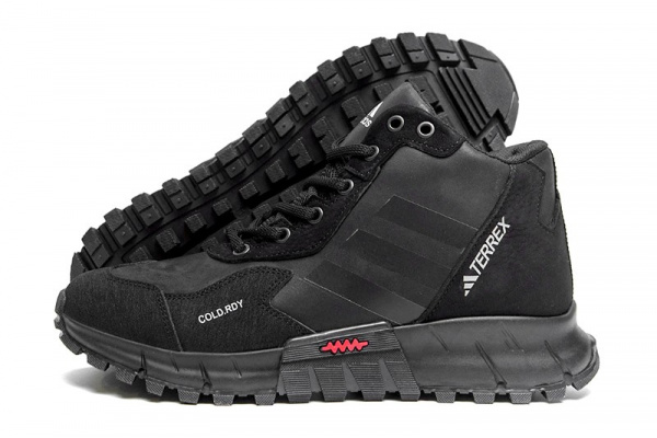 Мужские ботинки на меху Adidas Terrex черные
