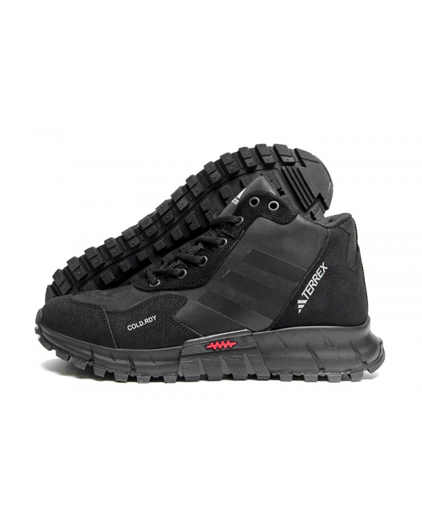 Мужские ботинки на меху Adidas Terrex черные