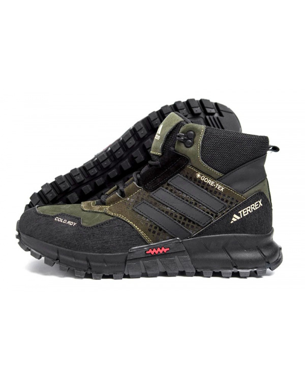 Мужские ботинки на меху Adidas Terrex Cold.RDY темно-зеленые