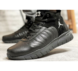 Мужские ботинки на меху Jordan черные