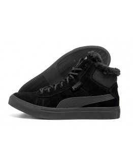Мужские ботинки на меху Puma Black Suede черные