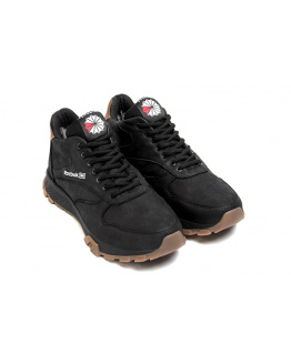 Мужские ботинки на меху Reebok черные с коричневым