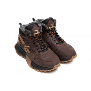 Купить Мужские ботинки на меху Reebok коричневые в Украине