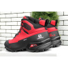 Купить Мужские ботинки на меху Salomon Cross Hike Mid GTX красные с черным