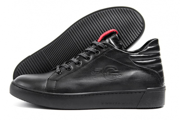 Мужские ботинки на меху ZG Black Exclusive черные
