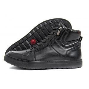 Мужские ботинки на меху ZG Black Exclusive черные