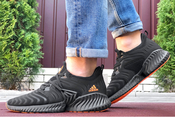 Мужские кроссовки Adidas Alphabounce Instinct CC черные с оранжевым
