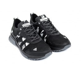 Купить Мужские кроссовки Adidas черные с белым в Украине