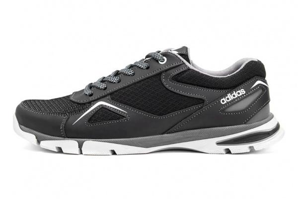 Мужские кроссовки Adidas черные с белым