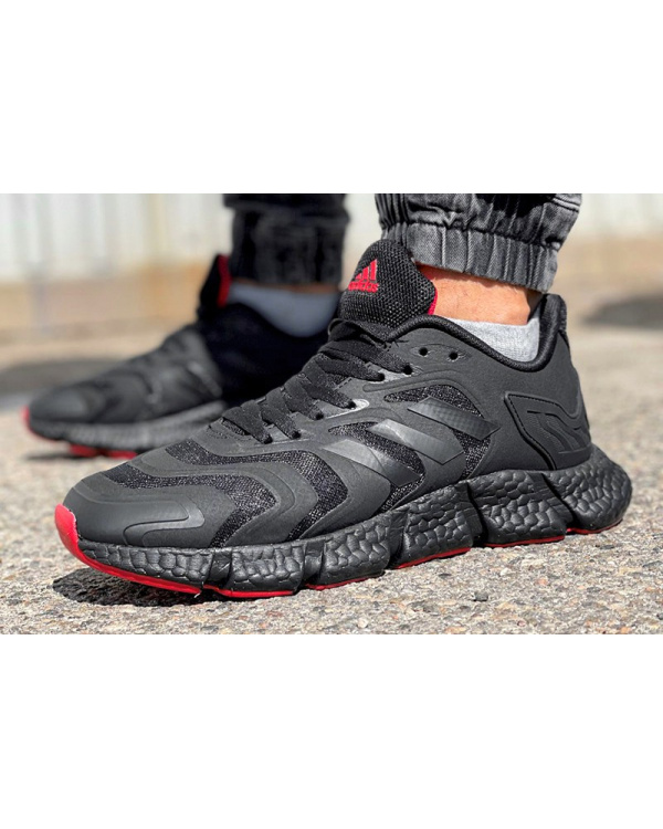 Мужские кроссовки Adidas Climacool Vento черные с красным