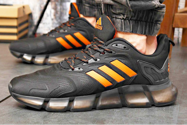 Мужские кроссовки Adidas Climacool Vento черные с оранжевым