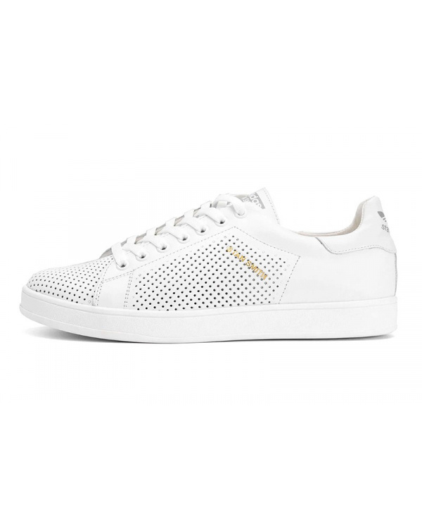 Мужские кроссовки Adidas Stan Smith perforated белые