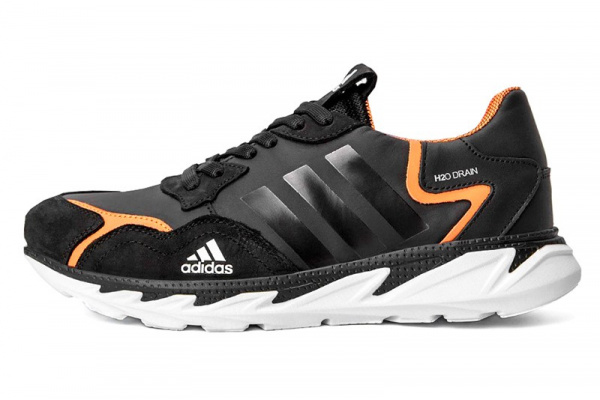 Мужские кроссовки Adidas Terrex черные с оранжевым (black/orange)
