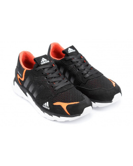 Мужские кроссовки Adidas Terrex черные с оранжевым (black/orange)