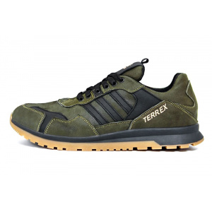 Мужские кроссовки Adidas Terrex зеленые с черным