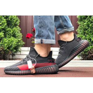 Купить Мужские кроссовки Adidas Yeezy Boost 350 черные с красным
