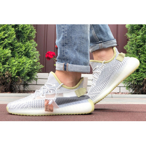 Купить Мужские кроссовки Adidas Yeezy Boost 350 серые с лаймовым