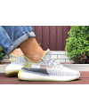 Купить Мужские кроссовки Adidas Yeezy Boost 350 серые с лаймовым