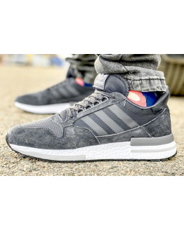 Мужские кроссовки Adidas ZX 500 Boost темно-серые