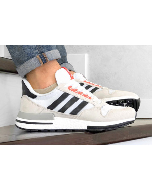 Чоловічі кросівки Adidas Zx 500 Rm бежеві з білим