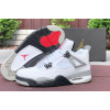 Купить Мужские кроссовки Air Jordan 4 Retro белые с серым
