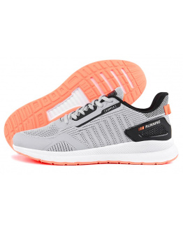 Мужские кроссовки BaaS серые с коралловым (grey/salmon)