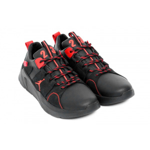 Купить Мужские кроссовки Jordan черные с красным в Украине