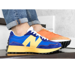 Мужские кроссовки New Balance 327 синие с желтым