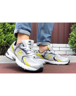 Чоловічі кросівки New Balance 530 сірі з жовтим