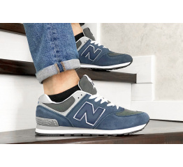 Купить Мужские кроссовки New Balance 574 синие с серым