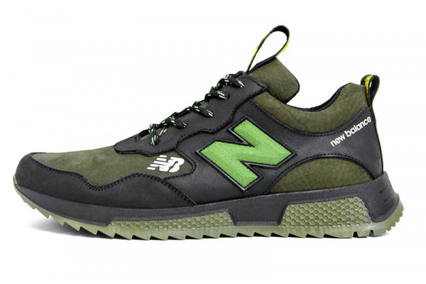 Мужские кроссовки New Balance зеленые с черным