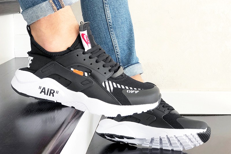 nike huarache off white black