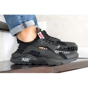 Мужские кроссовки Nike Air Huarache x Off-White черные с белым