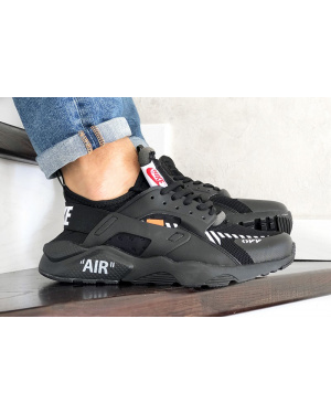 Чоловічі кросівки Nike Air Huarache x Off-White чорні з білим