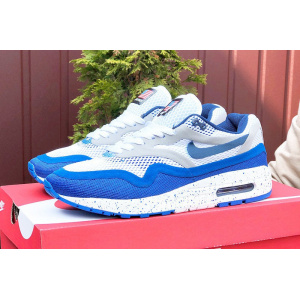 Мужские кроссовки Nike Air Max 1 Breathe белые с синим