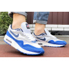 Купить Мужские кроссовки Nike Air Max 1 Breathe белые с синим