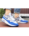 Купить Мужские кроссовки Nike Air Max 1 Breathe белые с синим