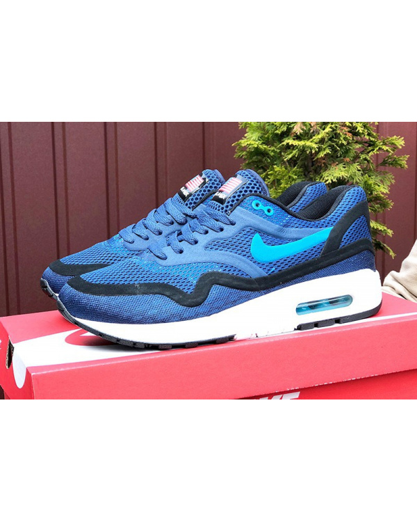 Мужские кроссовки Nike Air Max 1 Breathe синие с черным