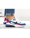 Мужские кроссовки Nike Air Max 270 React белые с синим и красным